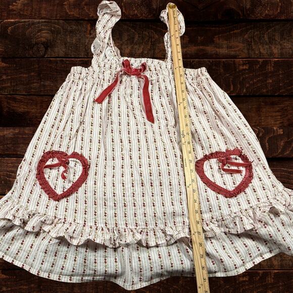 Urban Outfitters Out From Under Hearts Desire Lounge Dress Red Small Coquette - Picture 9 of 10